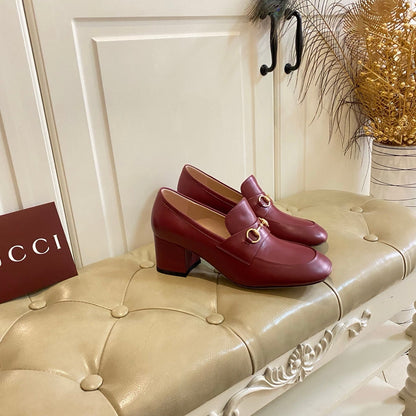 GUCCI 26S HORSEBIT LOAFERS 55 MM IN RED SMOOTH CALFSKIN mysite
