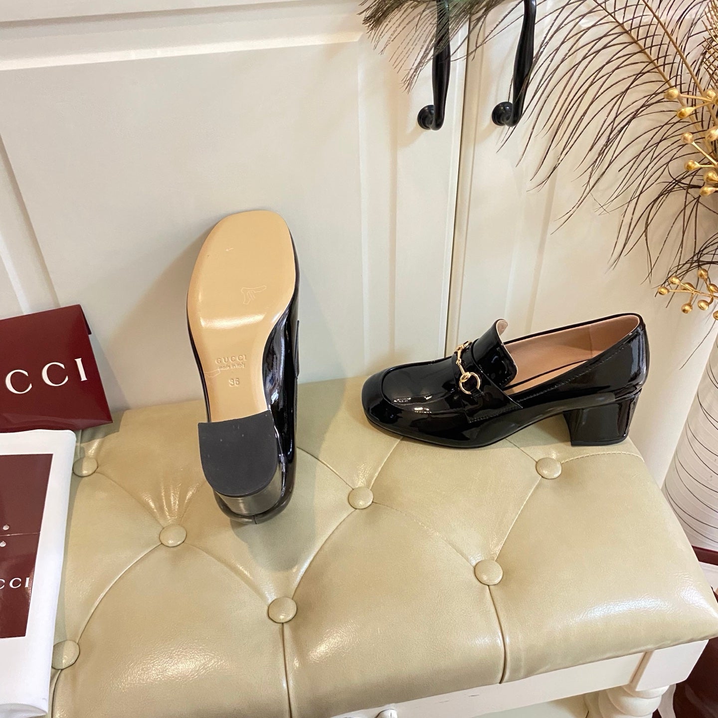 26S HORSEBIT LOAFERS 55 MM IN BLACK GLOSSY CALFSKIN mysite