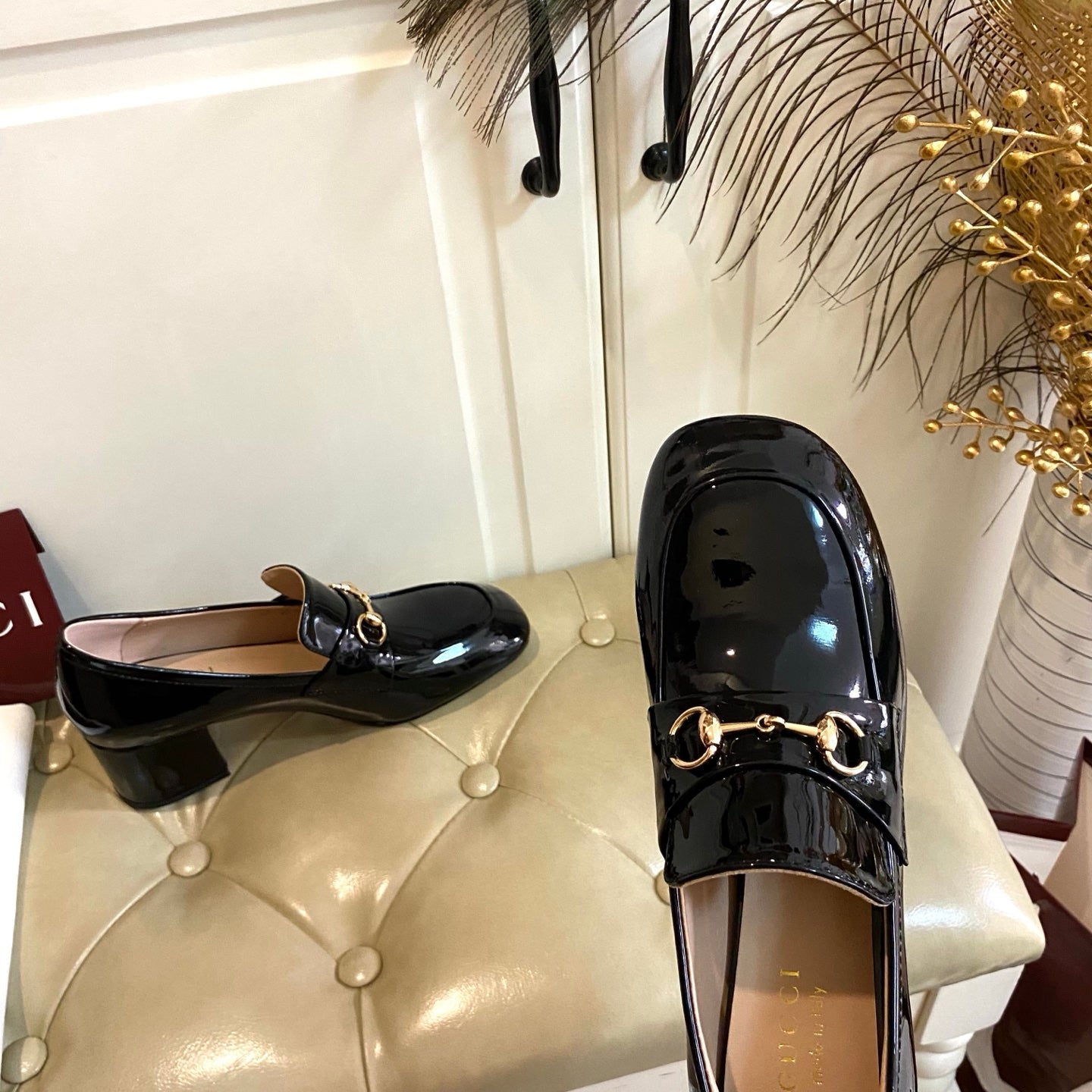 26S HORSEBIT LOAFERS 55 MM IN BLACK GLOSSY CALFSKIN mysite