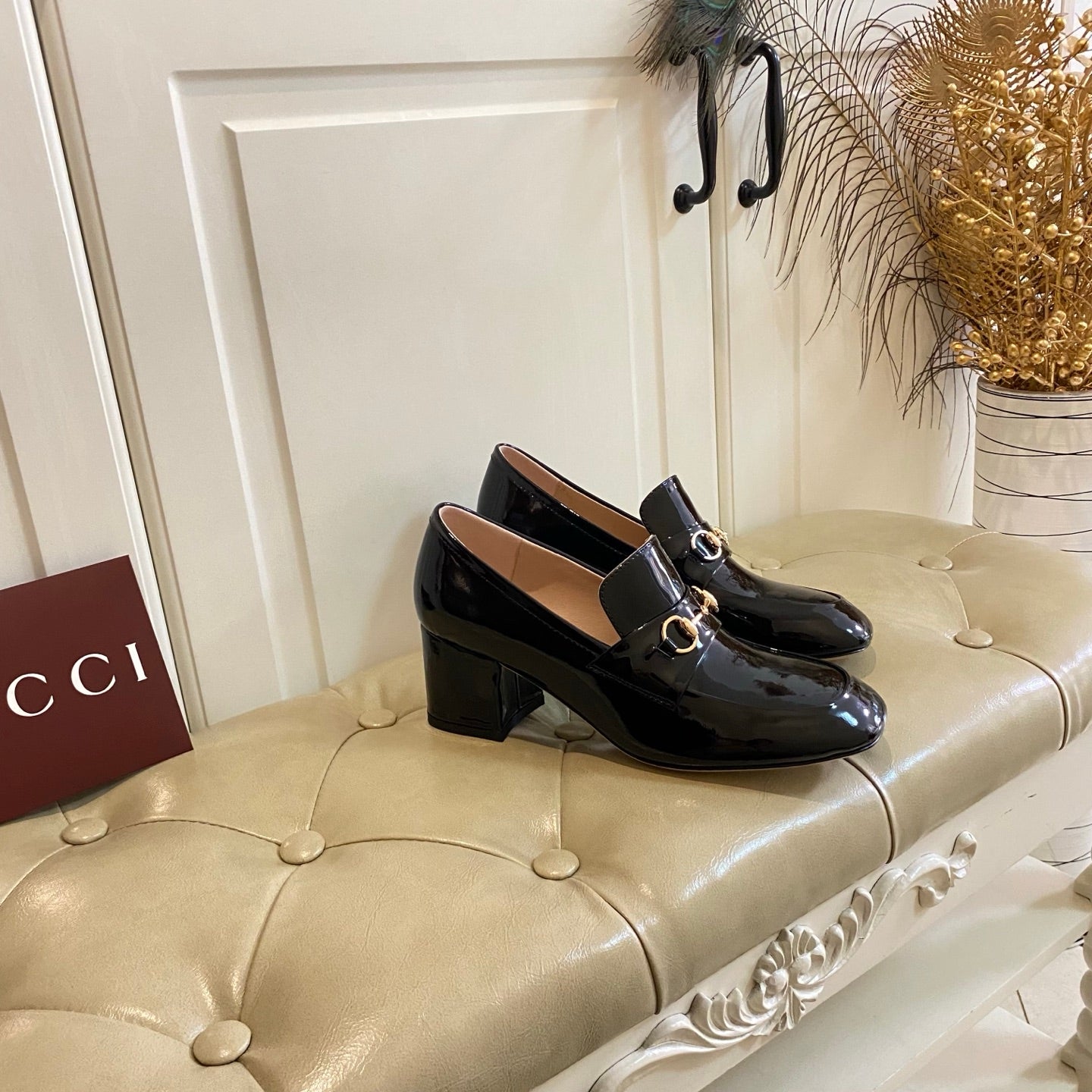 26S HORSEBIT LOAFERS 55 MM IN BLACK GLOSSY CALFSKIN mysite