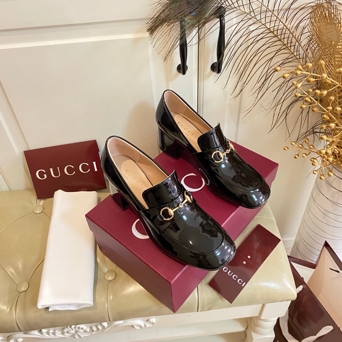 26S HORSEBIT LOAFERS 55 MM IN BLACK GLOSSY CALFSKIN mysite
