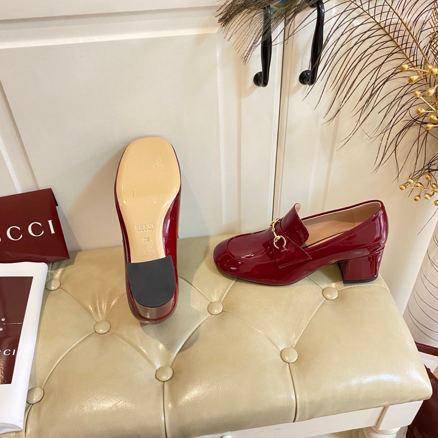 26S HORSEBIT LOAFERS 55 MM IN RED GLOSSY CALFSKIN mysite