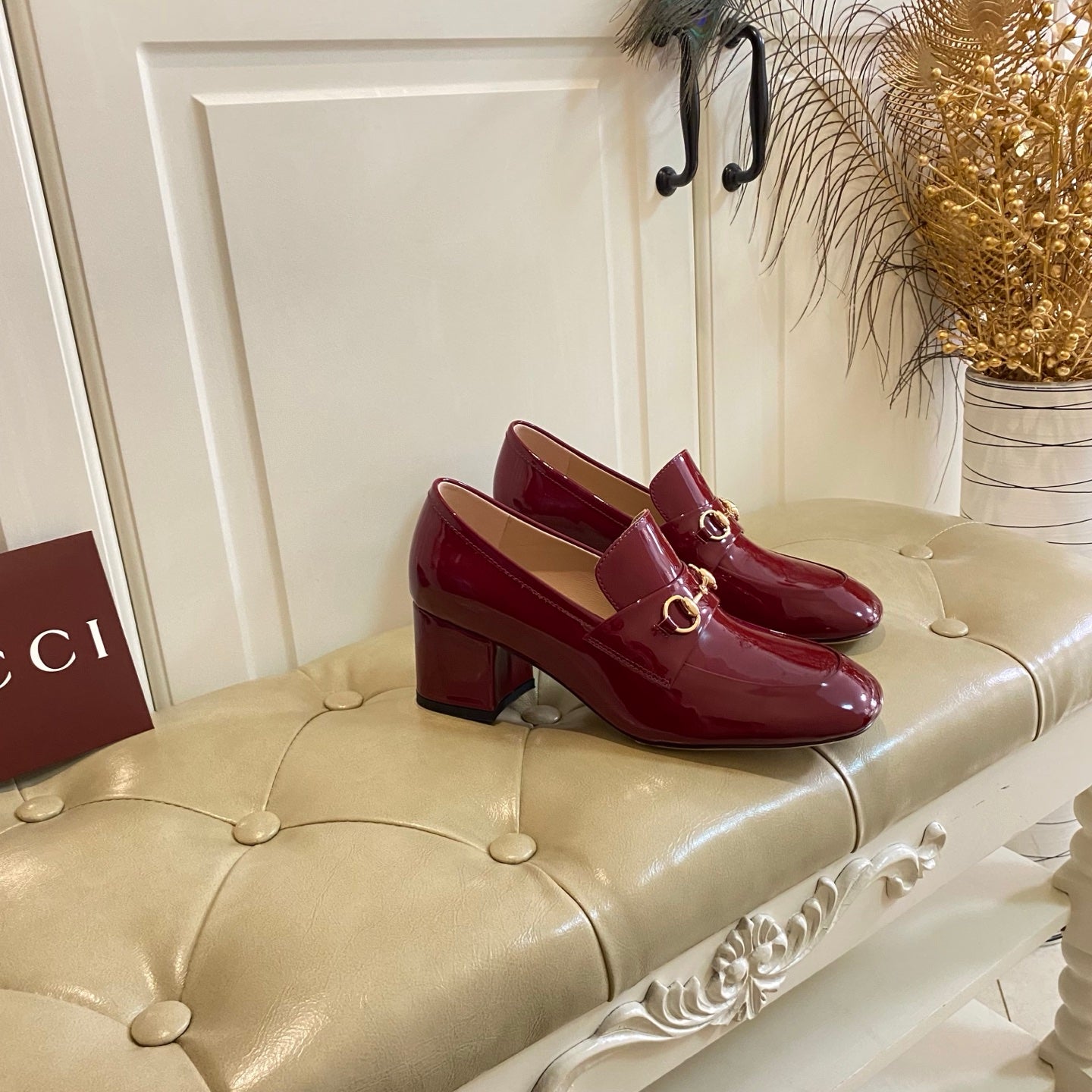 26S HORSEBIT LOAFERS 55 MM IN RED GLOSSY CALFSKIN mysite