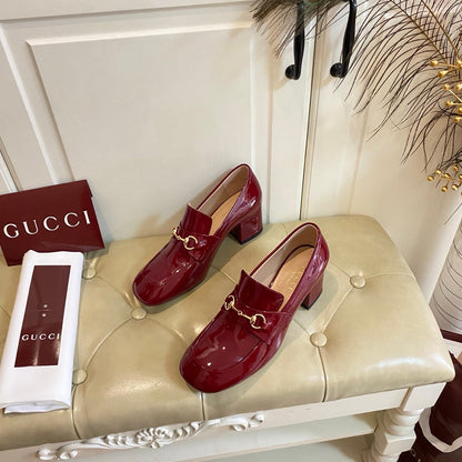 26S HORSEBIT LOAFERS 55 MM IN RED GLOSSY CALFSKIN mysite