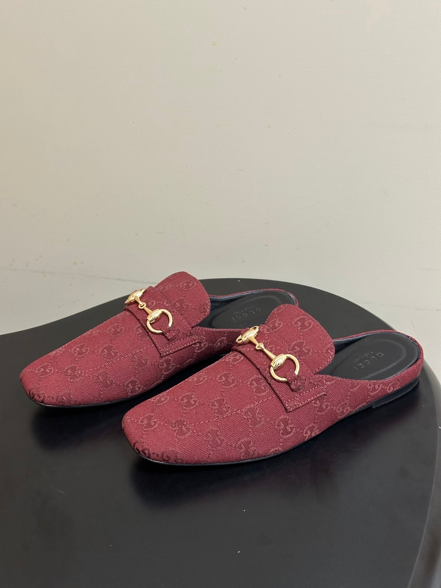 26S HORSEBIT LOAFER MULES IN RED CANVAS mysite