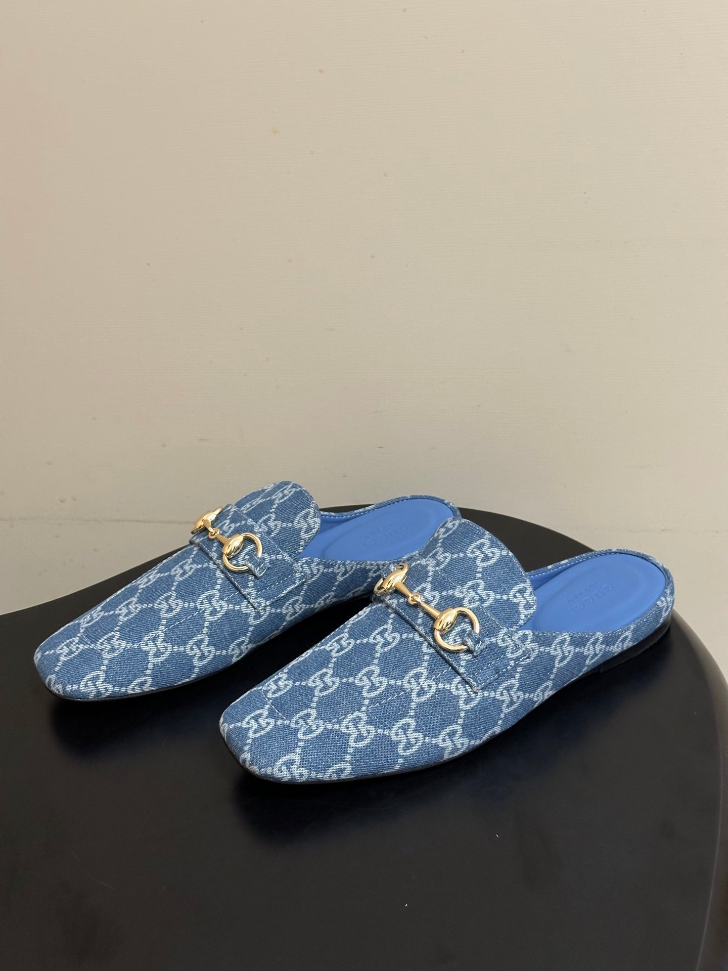26S HORSEBIT LOAFER MULES IN BLUE DENIM mysite