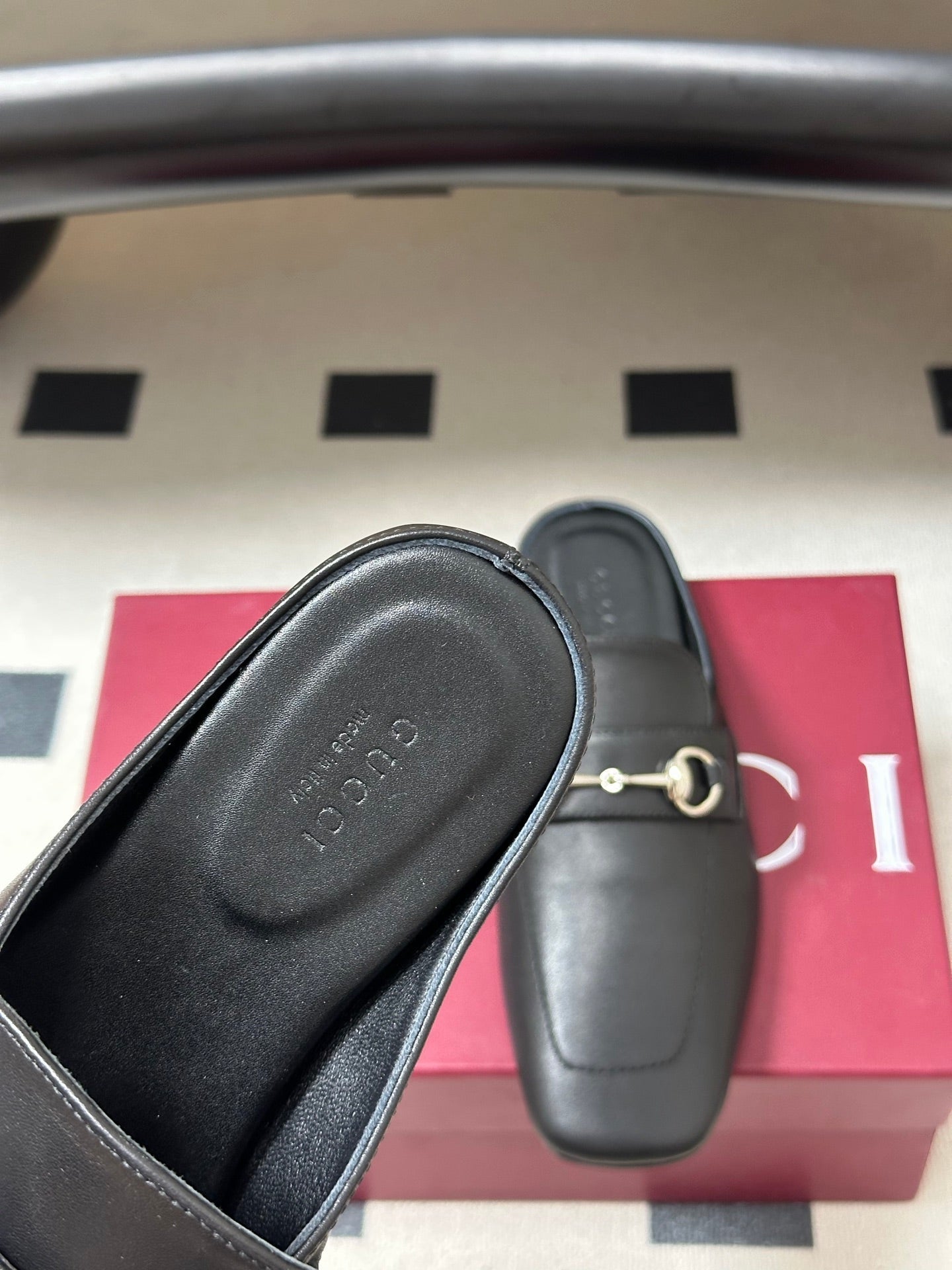 26S HORSEBIT LOAFER MULES IN BLACK CALFSKIN mysite