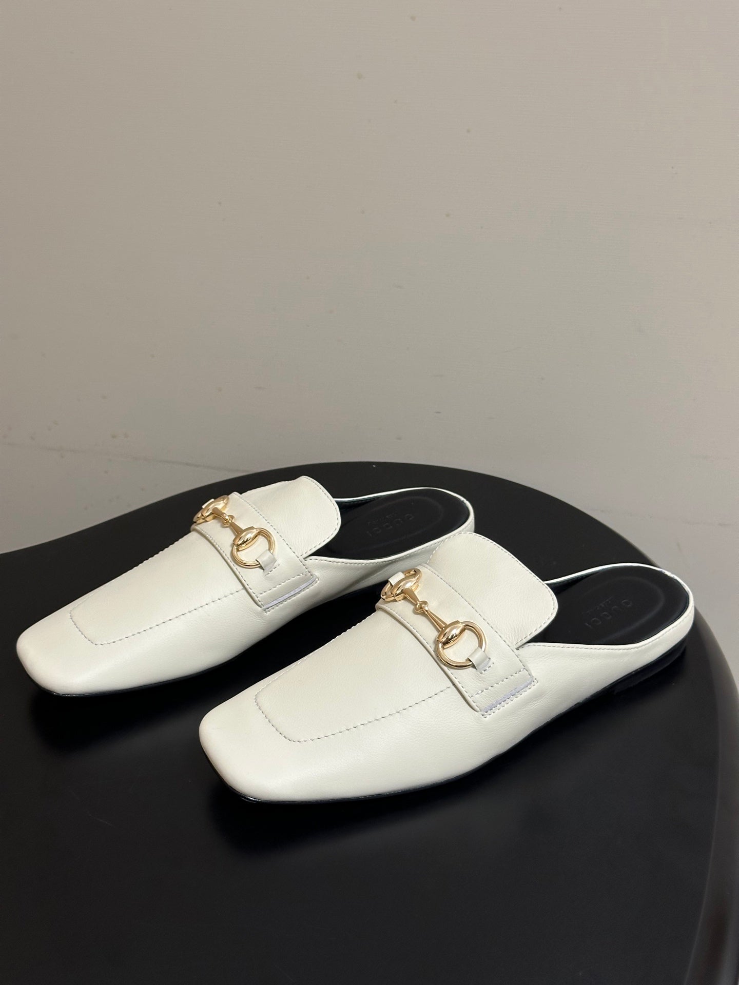 26S HORSEBIT LOAFER MULES IN WHITE CALFSKIN mysite