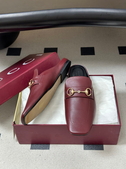 26S HORSEBIT LOAFER MULES IN RED CALFSKIN mysite