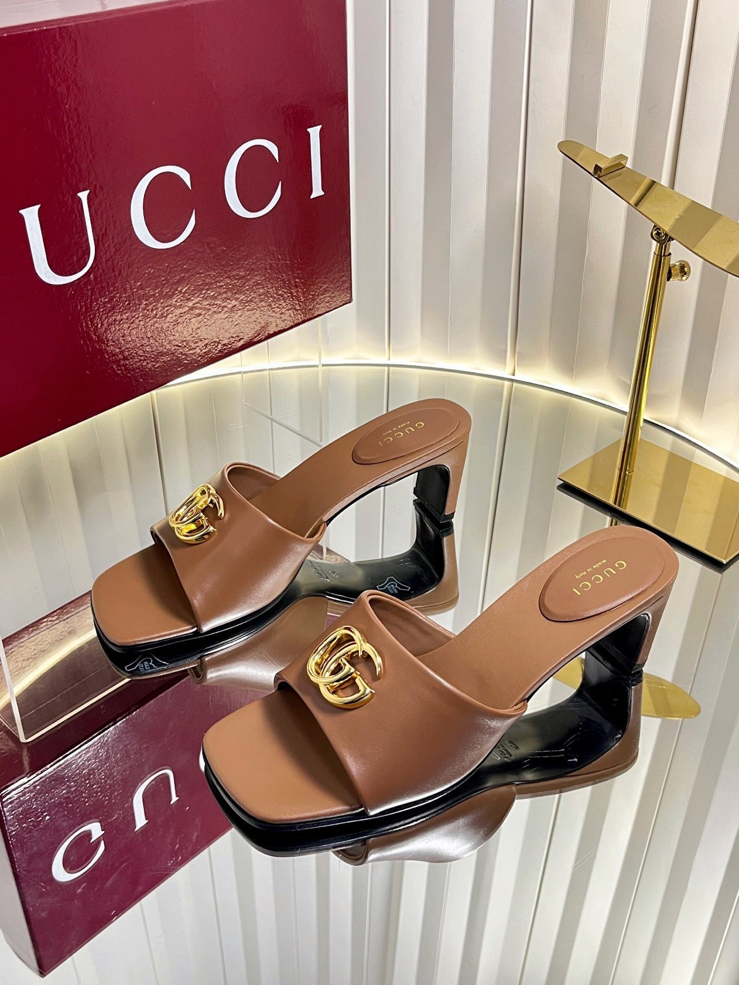 26S HIGH-HEELED SANDALS 45 MM IN BROWN CALFSKIN mysite