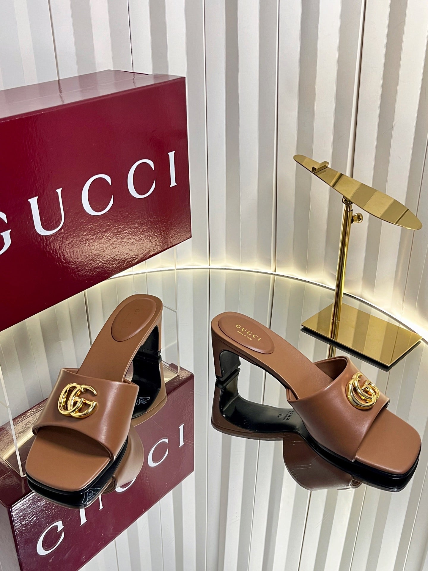26S HIGH-HEELED SANDALS 45 MM IN BROWN CALFSKIN mysite