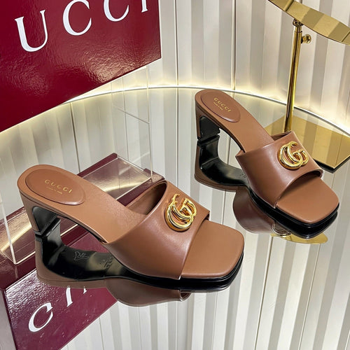 26S HIGH-HEELED SANDALS 45 MM IN BROWN CALFSKIN mysite