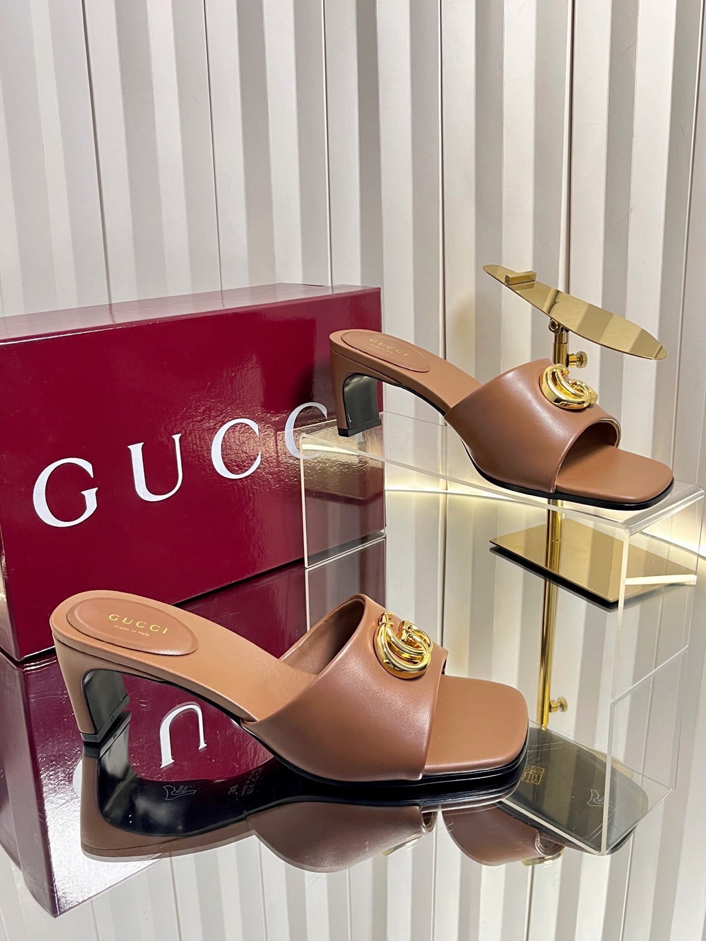 26S HIGH-HEELED SANDALS 45 MM IN BROWN CALFSKIN mysite