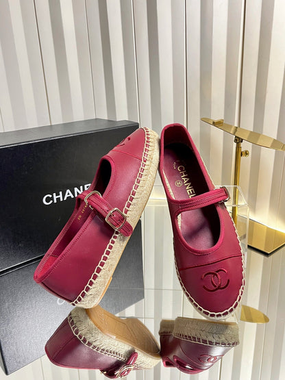 26S ESPADRILLE MARY JANE SHOES IN DARK RED LAMBSKIN mysite