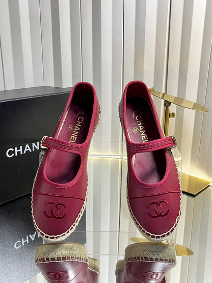 26S ESPADRILLE MARY JANE SHOES IN DARK RED LAMBSKIN mysite