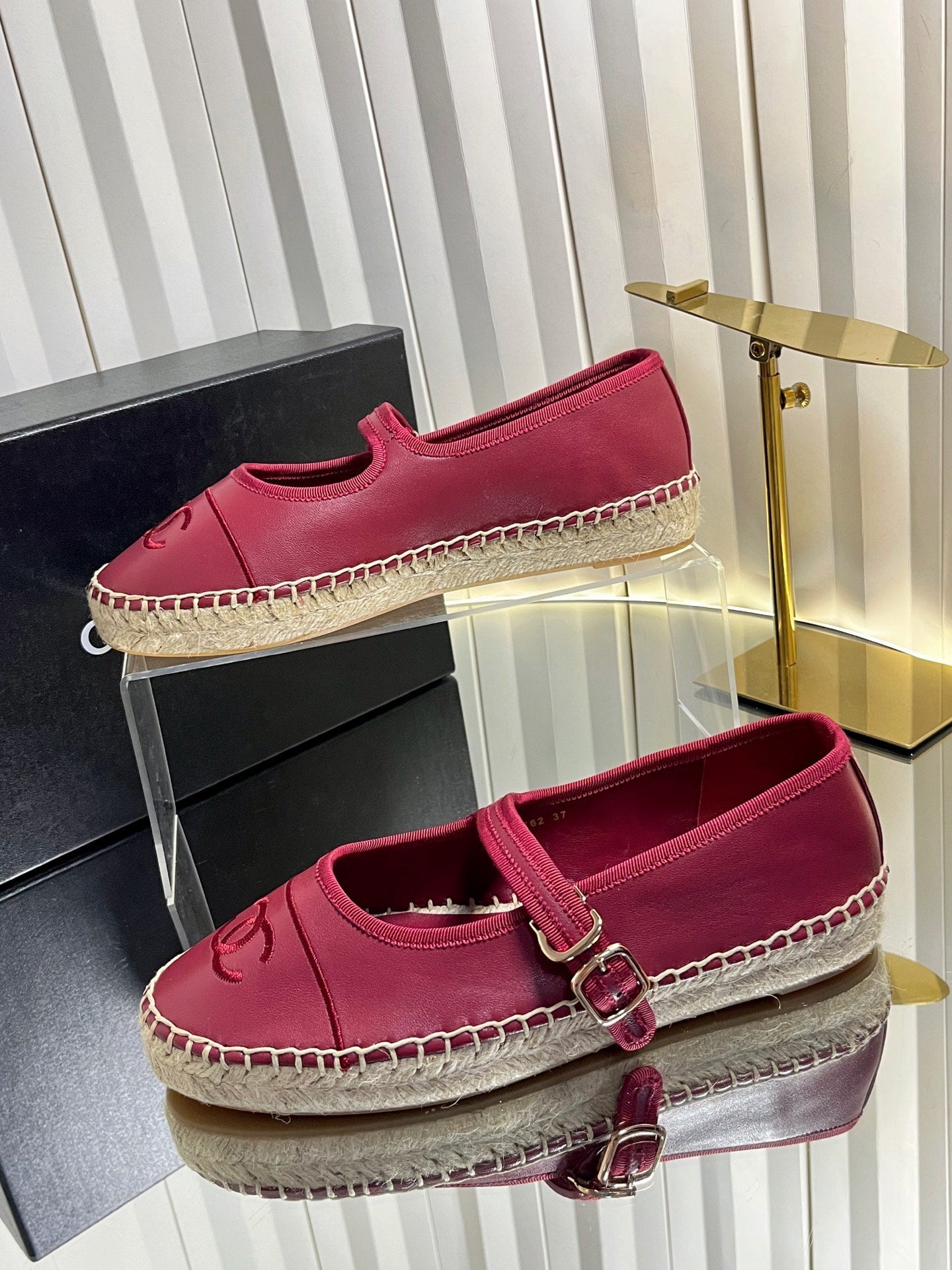 26S ESPADRILLE MARY JANE SHOES IN DARK RED LAMBSKIN mysite