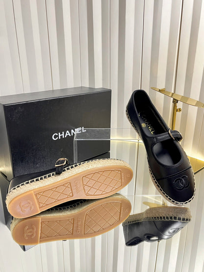 26S ESPADRILLE MARY JANE SHOES IN BLACK LAMBSKIN mysite
