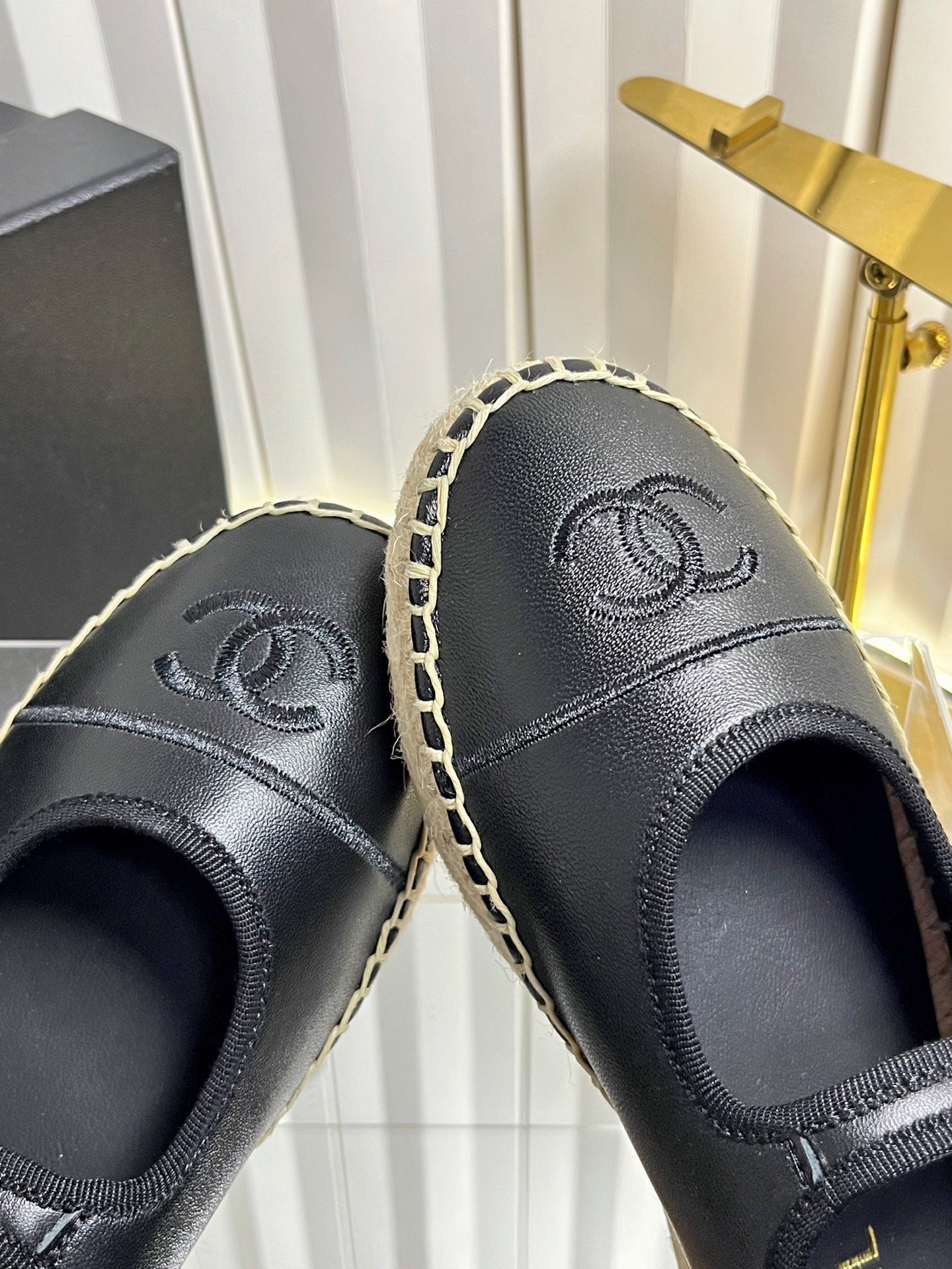 26S ESPADRILLE MARY JANE SHOES IN BLACK LAMBSKIN mysite