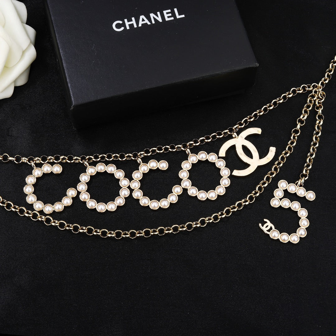 CHANEL 25S CHAIN BELT WITH PEARL 612634 mysite