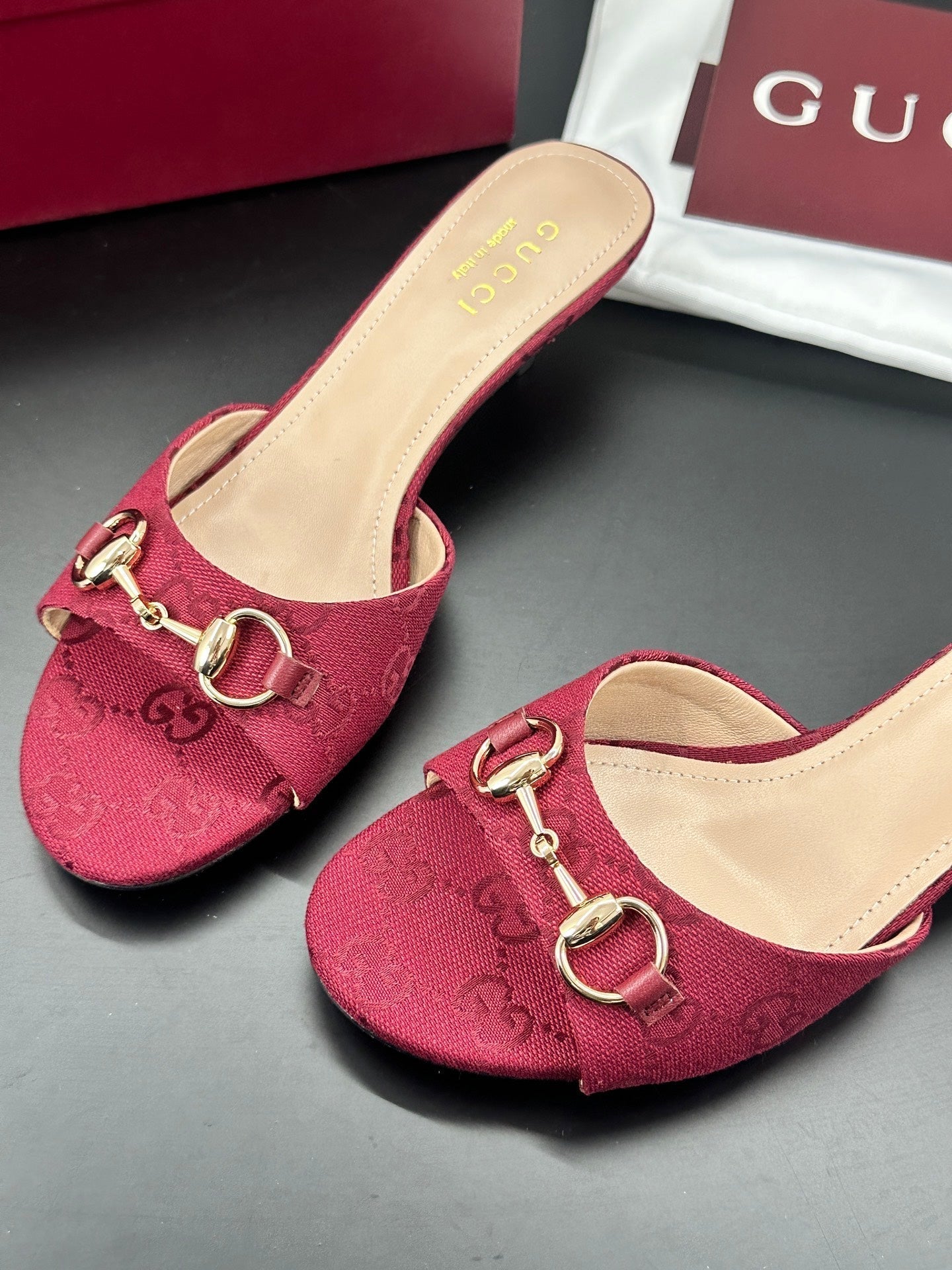 26S HIGH-HEELED SANDALS 50 MM IN RED CANVAS mysite