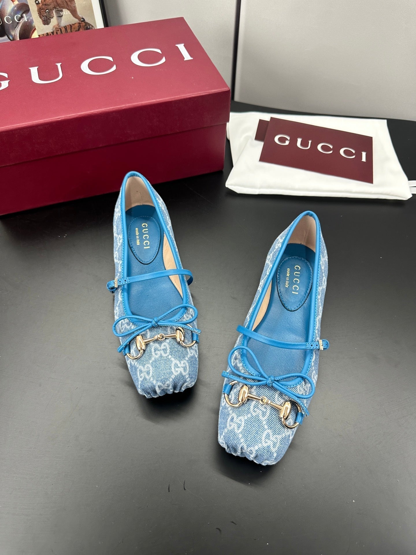 26S BALLET FLATS IN BLUE DENIM mysite