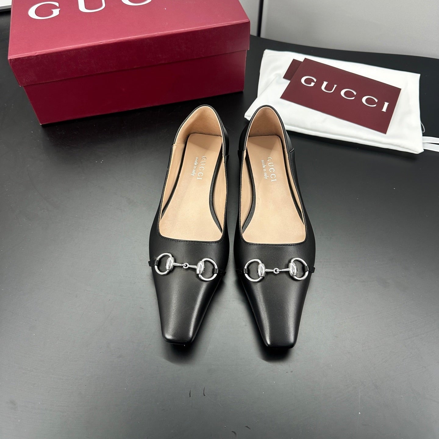 26S VITTORIA BALLERINA SHOES IN BLACK CALFSKIN mysite