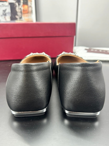 26S VITTORIA BALLERINA SHOES IN BLACK CALFSKIN mysite