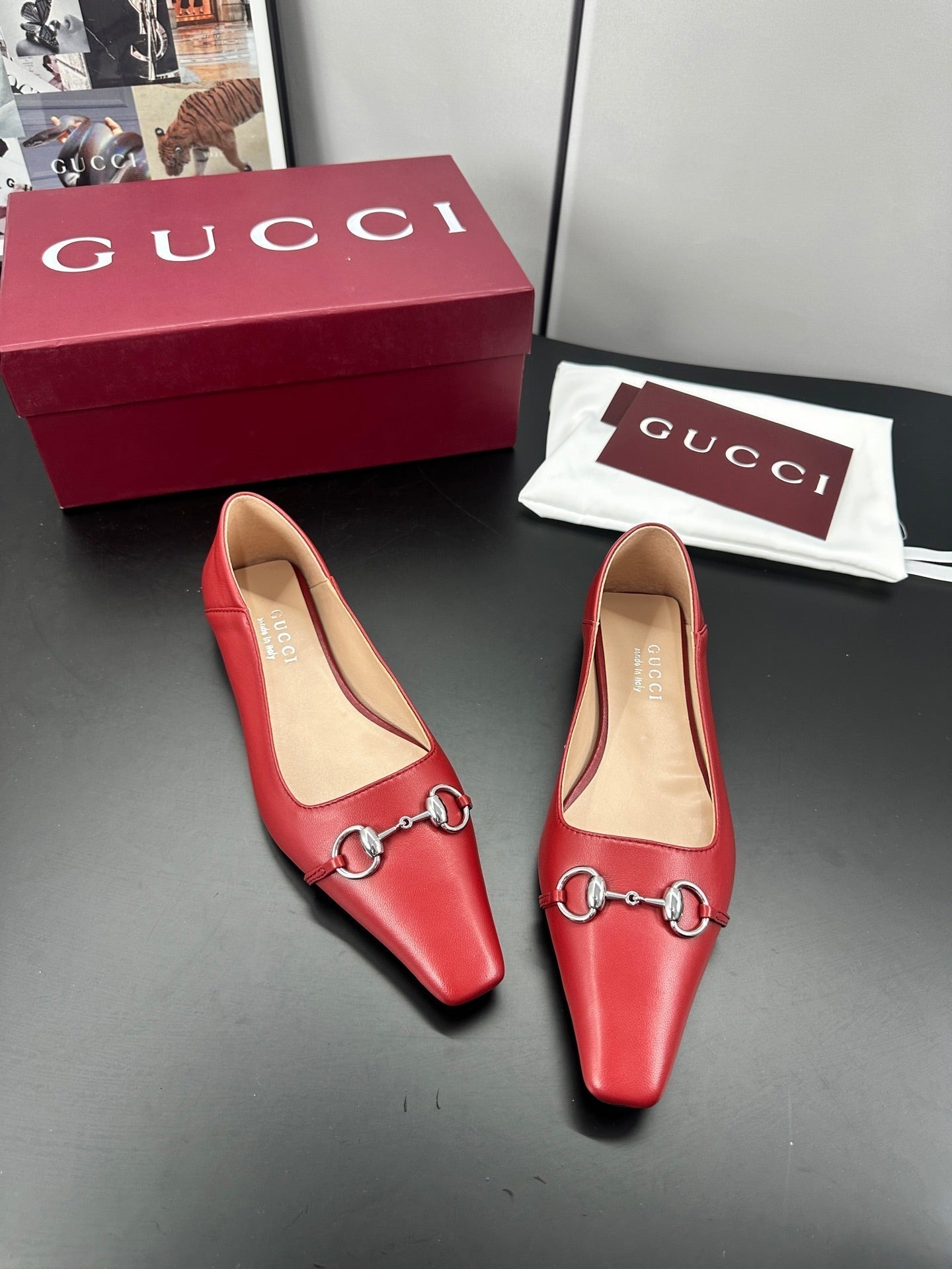 26S VITTORIA BALLERINA SHOES IN RED CALFSKIN mysite