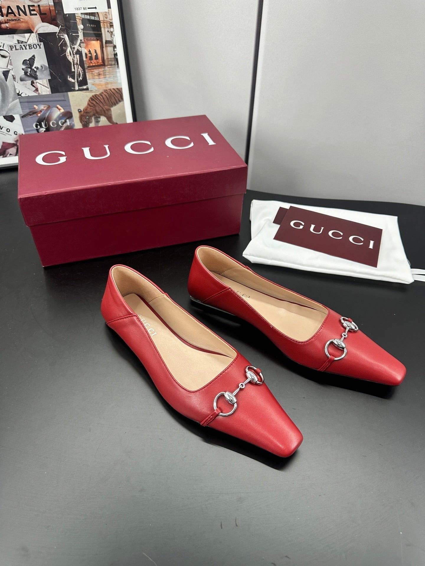 26S VITTORIA BALLERINA SHOES IN RED CALFSKIN mysite
