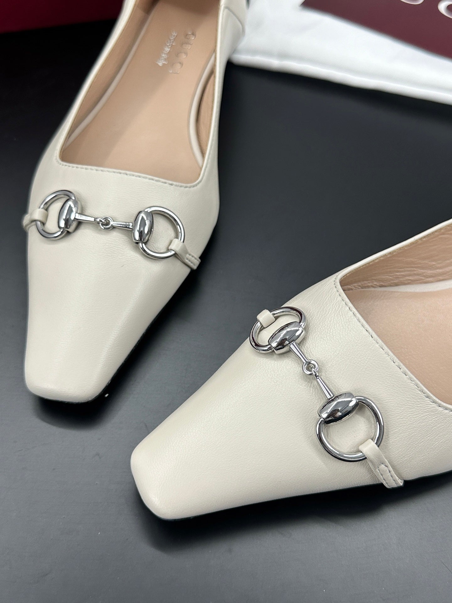 26S VITTORIA BALLERINA SHOES IN CREAM WHITE CALFSKIN mysite