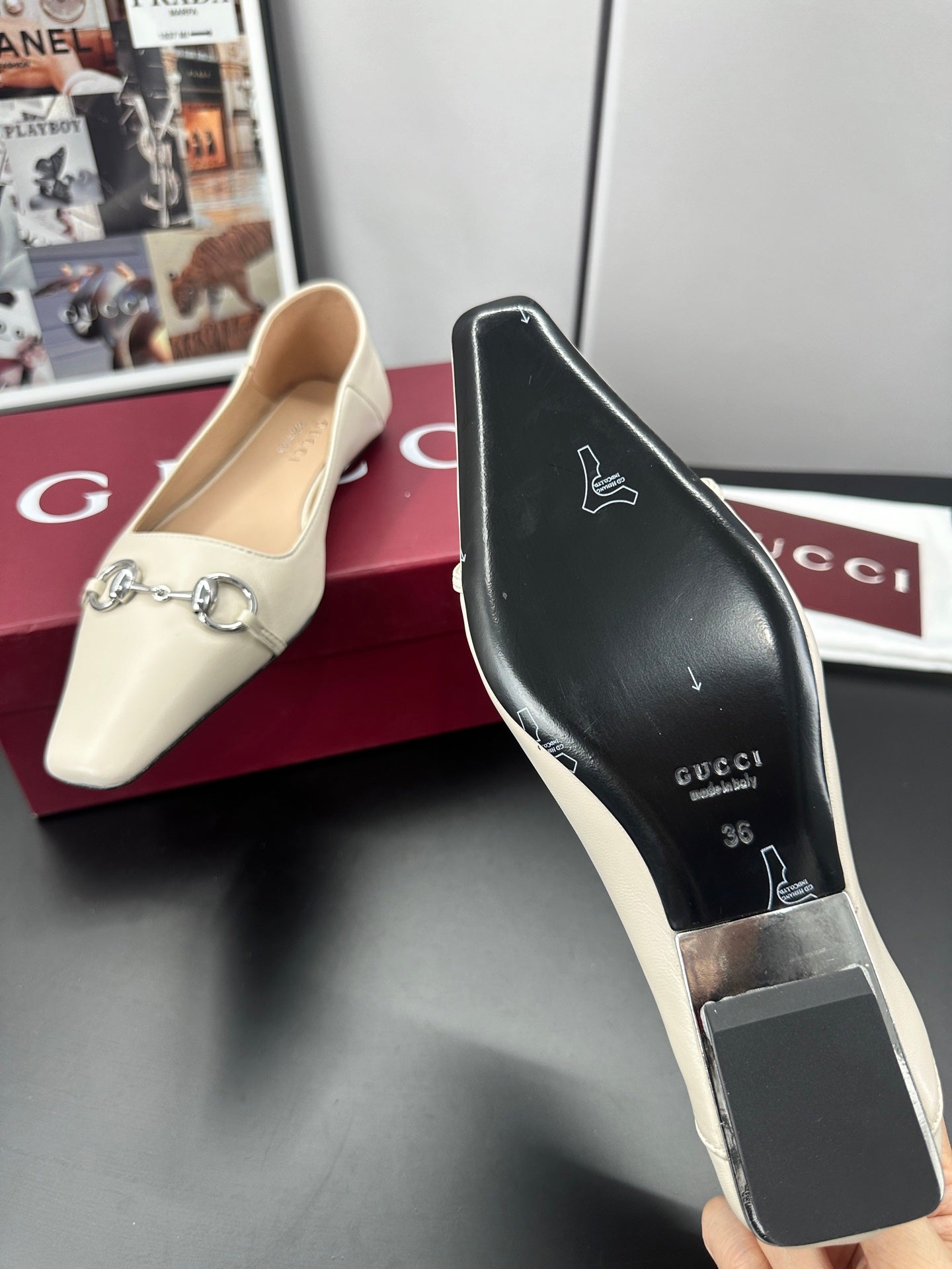 26S VITTORIA BALLERINA SHOES IN CREAM WHITE CALFSKIN mysite
