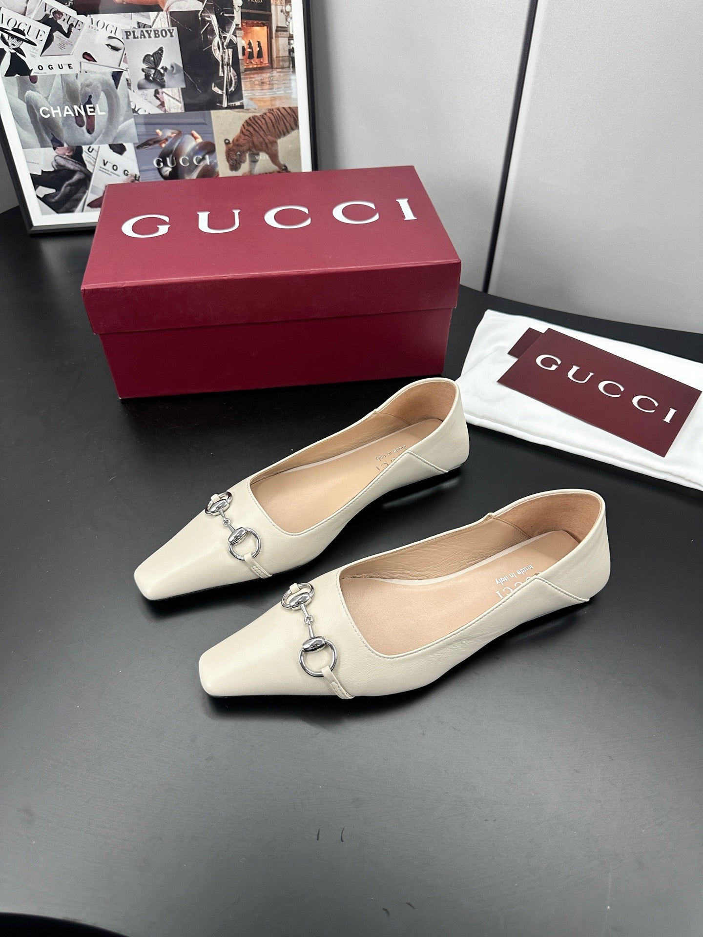 26S VITTORIA BALLERINA SHOES IN CREAM WHITE CALFSKIN mysite