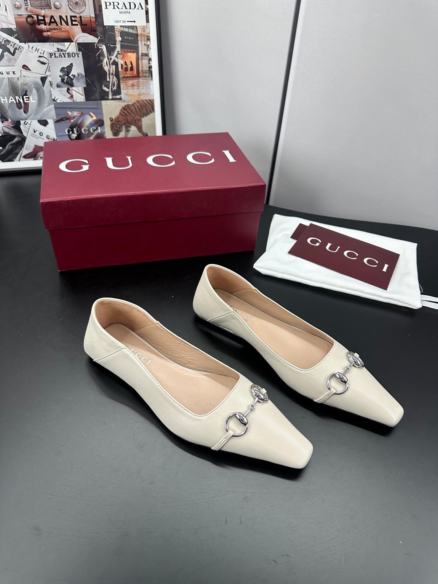 26S VITTORIA BALLERINA SHOES IN CREAM WHITE CALFSKIN mysite