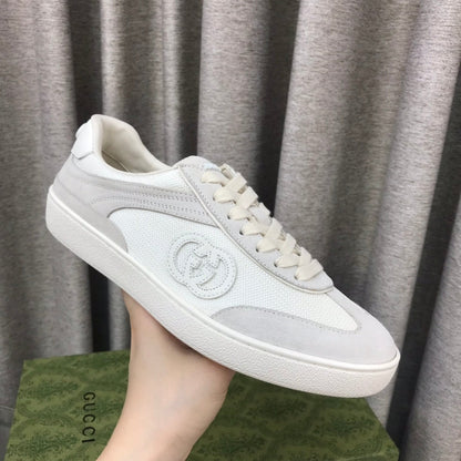 GG INTERLOCKING G SNEAKER LIGHT GRAY SUEDE mysite