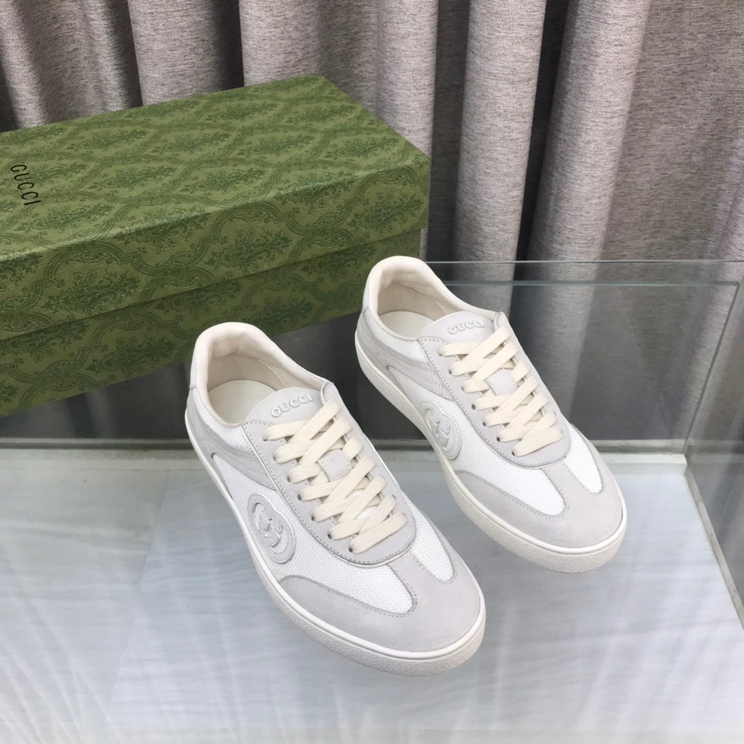 GG INTERLOCKING G SNEAKER LIGHT GRAY SUEDE mysite