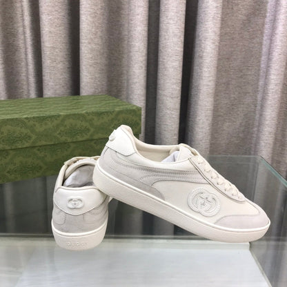 GG INTERLOCKING G SNEAKER LIGHT GRAY SUEDE mysite