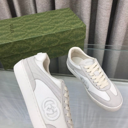 GG INTERLOCKING G SNEAKER LIGHT GRAY SUEDE mysite