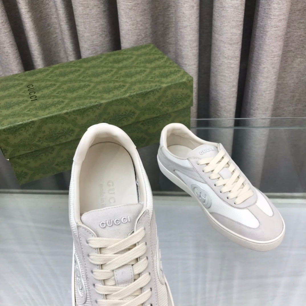 GG INTERLOCKING G SNEAKER LIGHT GRAY SUEDE mysite