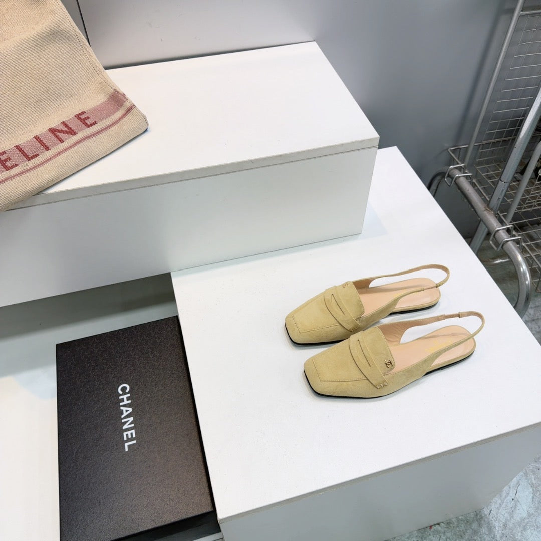 26S SLINGBACK FLATS IN BEIGE SUEDE mysite
