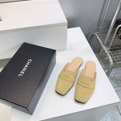 CHANEL 26S LOAFER MULES IN BEIGE SUEDE mysite