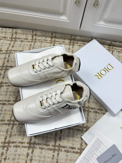 DIOR 26S LOW TOP SNEAKERS IN WHITE CALFSKIN DIOR LOGO mysite