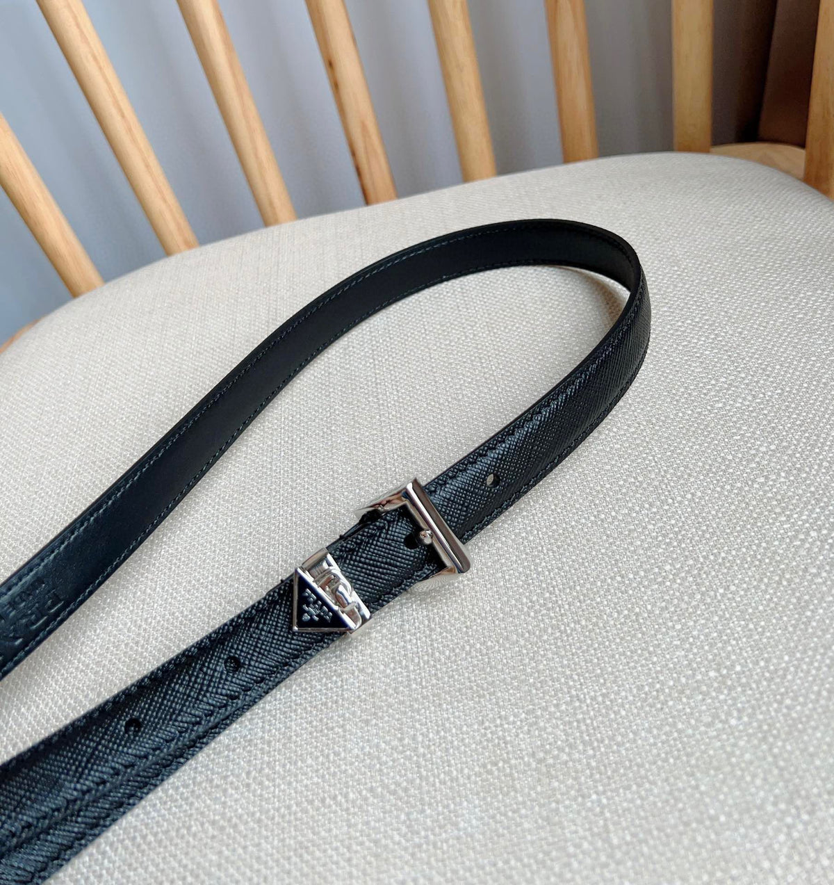 PRADA 25S BELT 15 MM IN BLACK CALFSKIN 571355 mysite