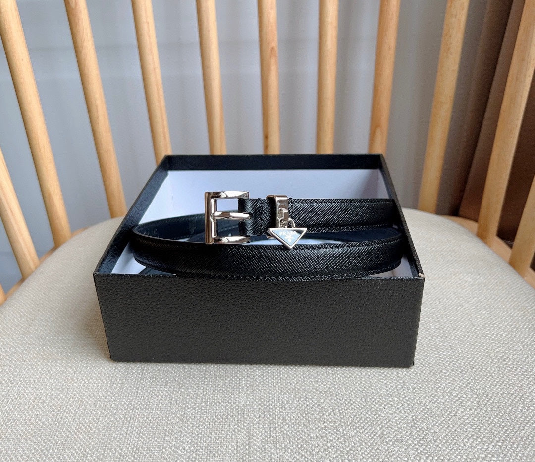 PRADA 25S BELT 15 MM IN BLACK CALFSKIN 571355 mysite