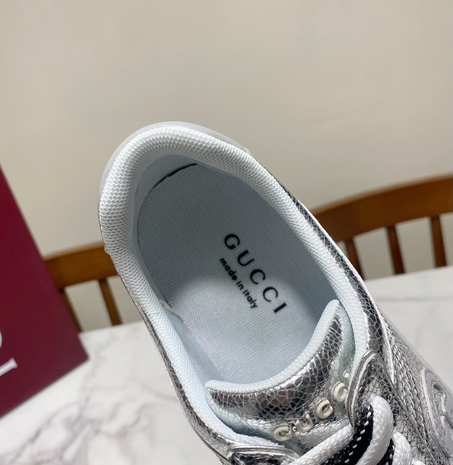 26S SNEAKER IN SILVER CALFSKIN mysite