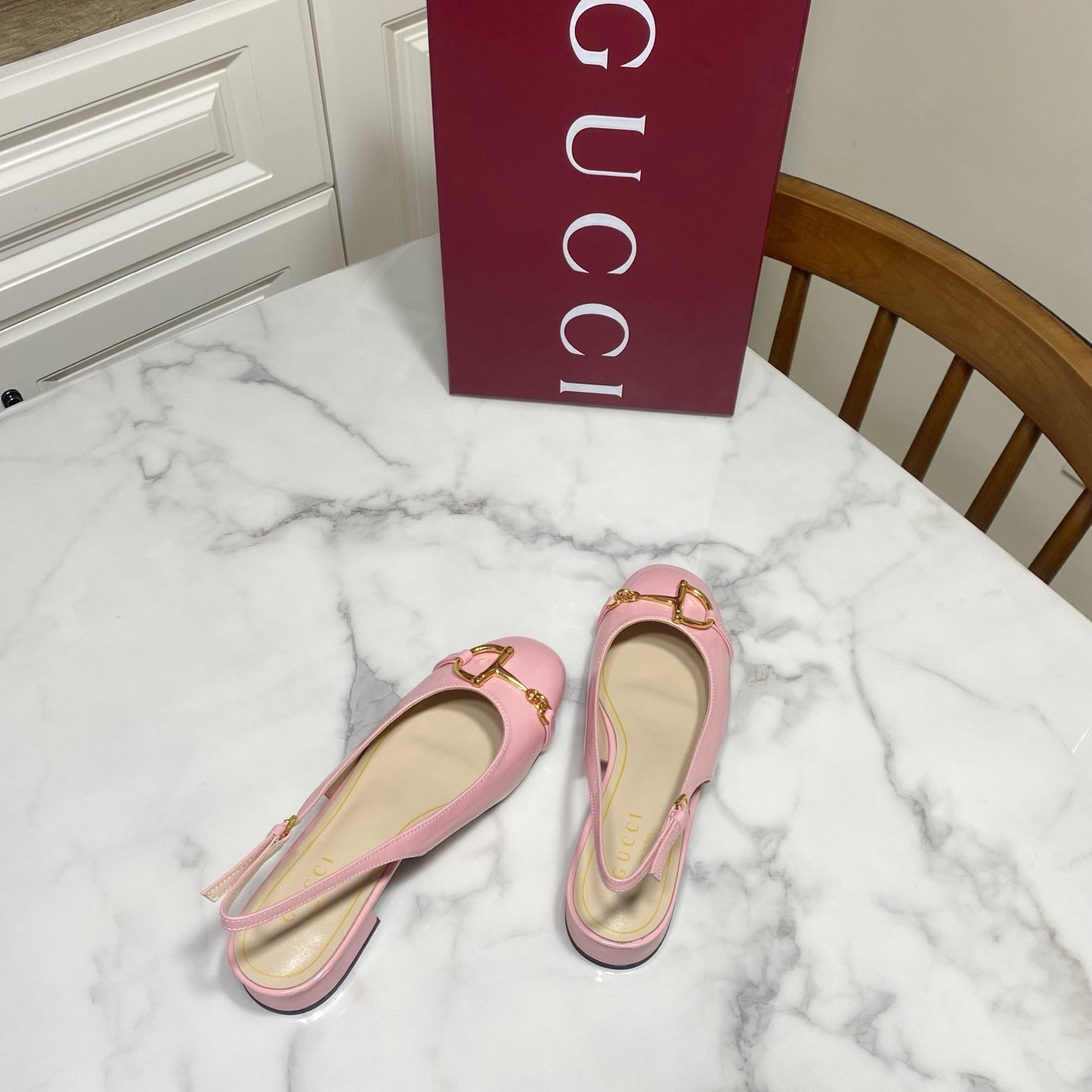 GUCCI 26S SLINGBACK FLATS IN PINK CALFSKIN mysite