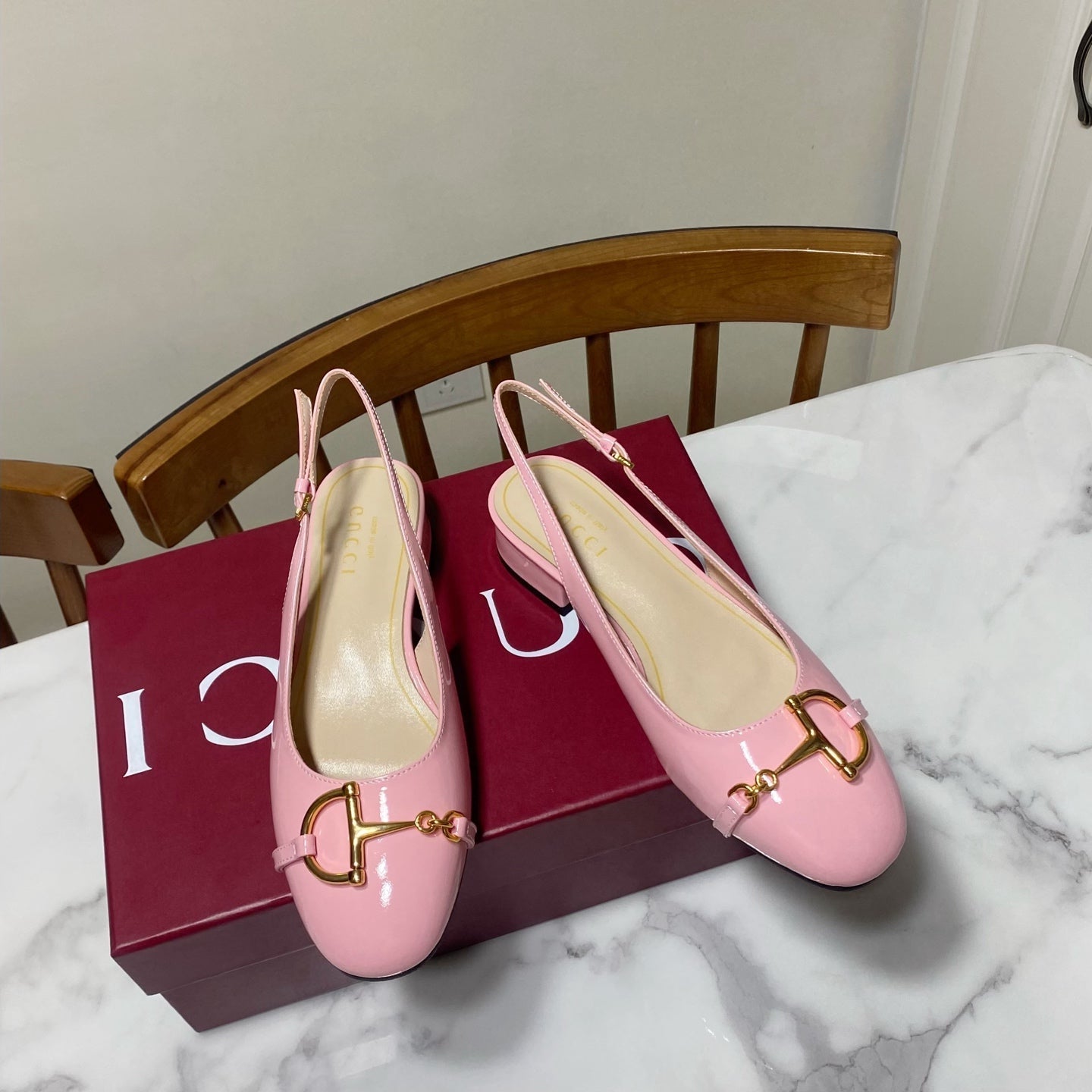 GUCCI 26S SLINGBACK FLATS IN PINK CALFSKIN mysite
