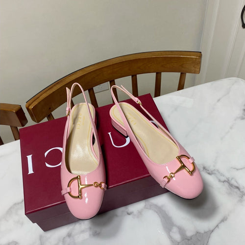 GUCCI 26S SLINGBACK FLATS IN PINK CALFSKIN mysite