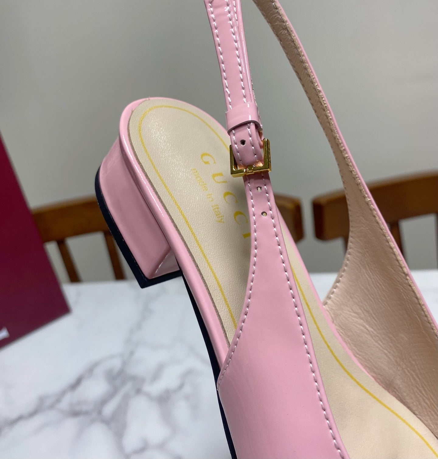 GUCCI 26S SLINGBACK FLATS IN PINK CALFSKIN mysite
