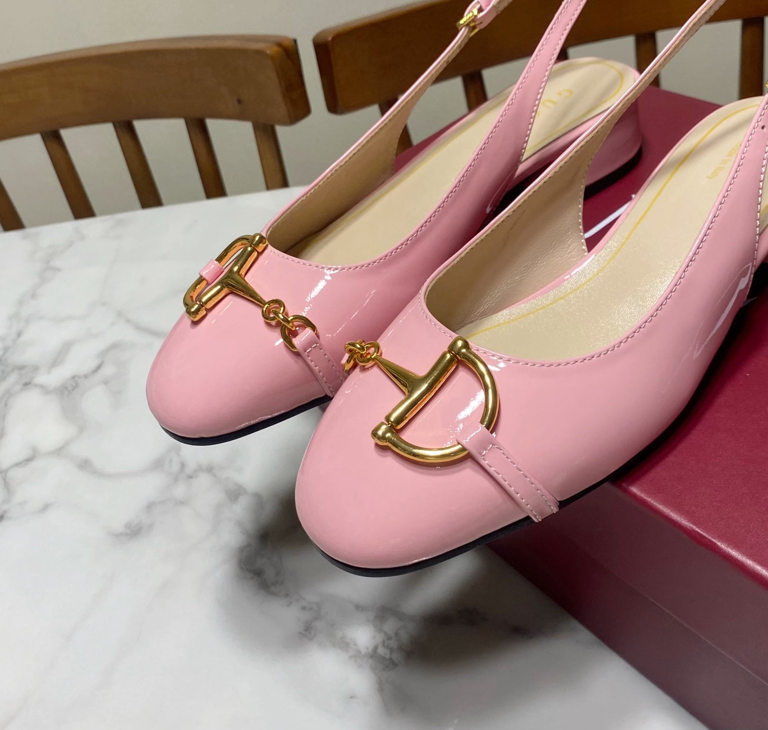 GUCCI 26S SLINGBACK FLATS IN PINK CALFSKIN mysite