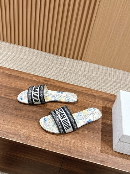 26S SLIDE SANDALS IN MULTICOLOR FLORAL MAP PRINT LOGO STRAP mysite